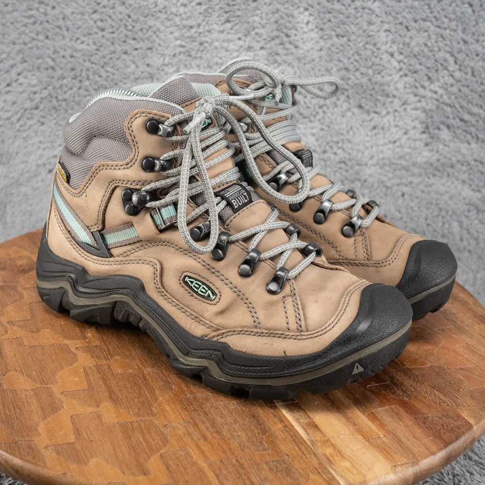 Keen Durand II Mid Boots Womens 7 Wide Waterproof Hiking Comfort Lace Up Brown